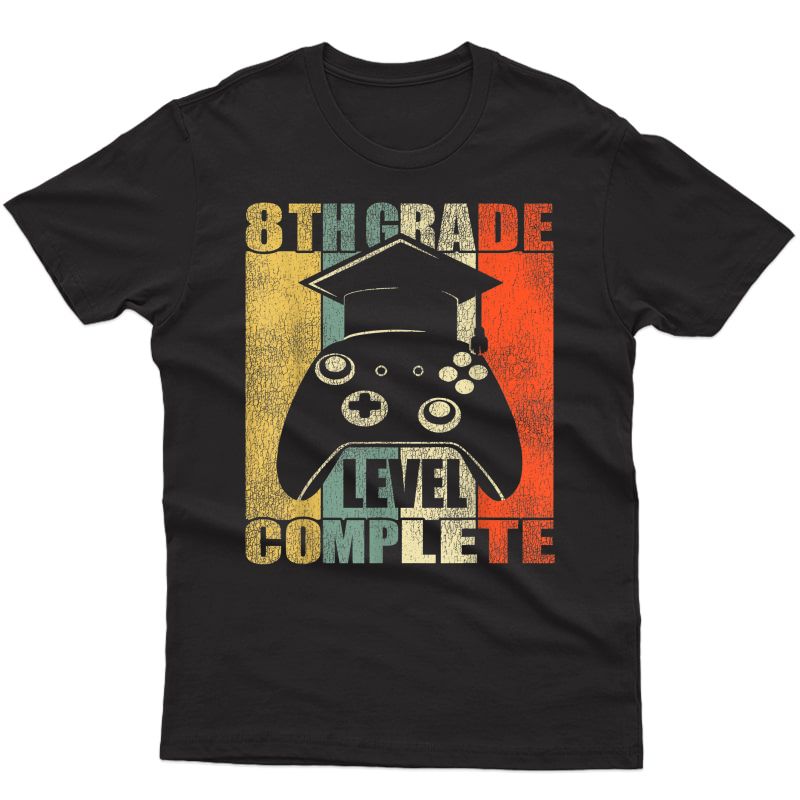 8th Grade Level Complete Gamer Class Of 21 Graduation T Shirt Amorzo