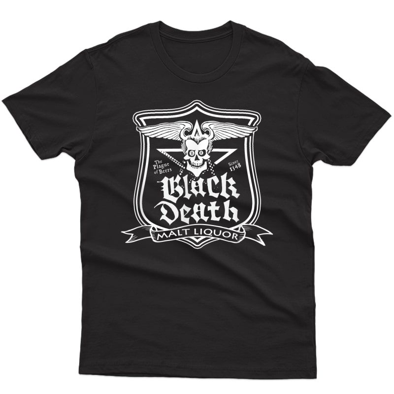 Black Death Malt Liquor Funny Beer T-shirt