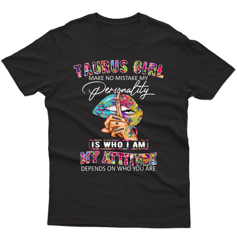 Hippie Peace Girl - Taurus Girl Birthday, Taurus Birthday T-shirt