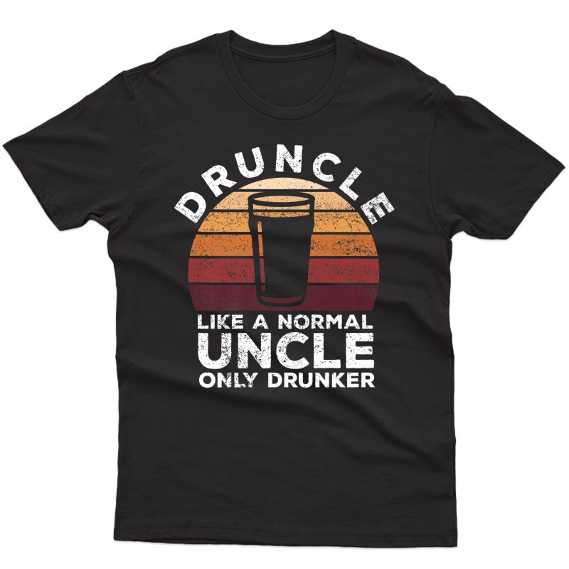 S Druncle Funny Drunk Uncle Beer Drinking Gift Premium T-shirt